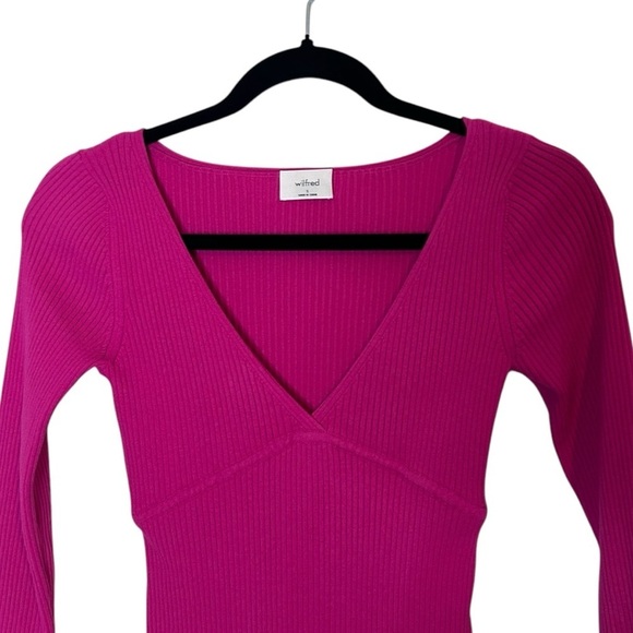 Aritzia Wilfred Gabrielle Dress- Pink Ribbed Sweater Dress- Size Small - Picture 8 of 13